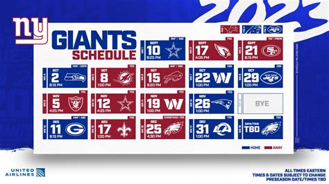 new york giants standings 2023|ny giants football record 2023.